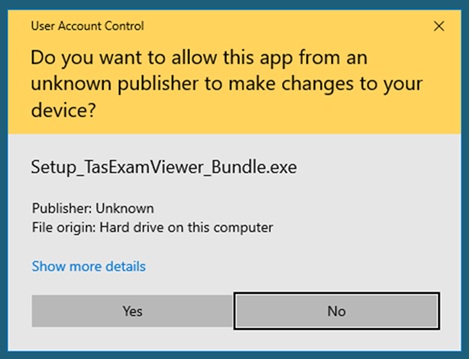 Screenshot of the installation
